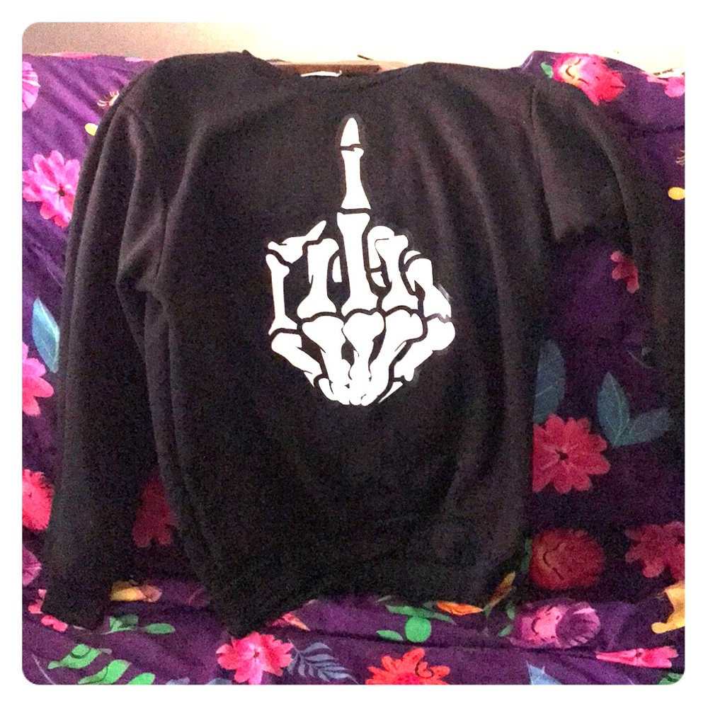 Skeleton hand sweater